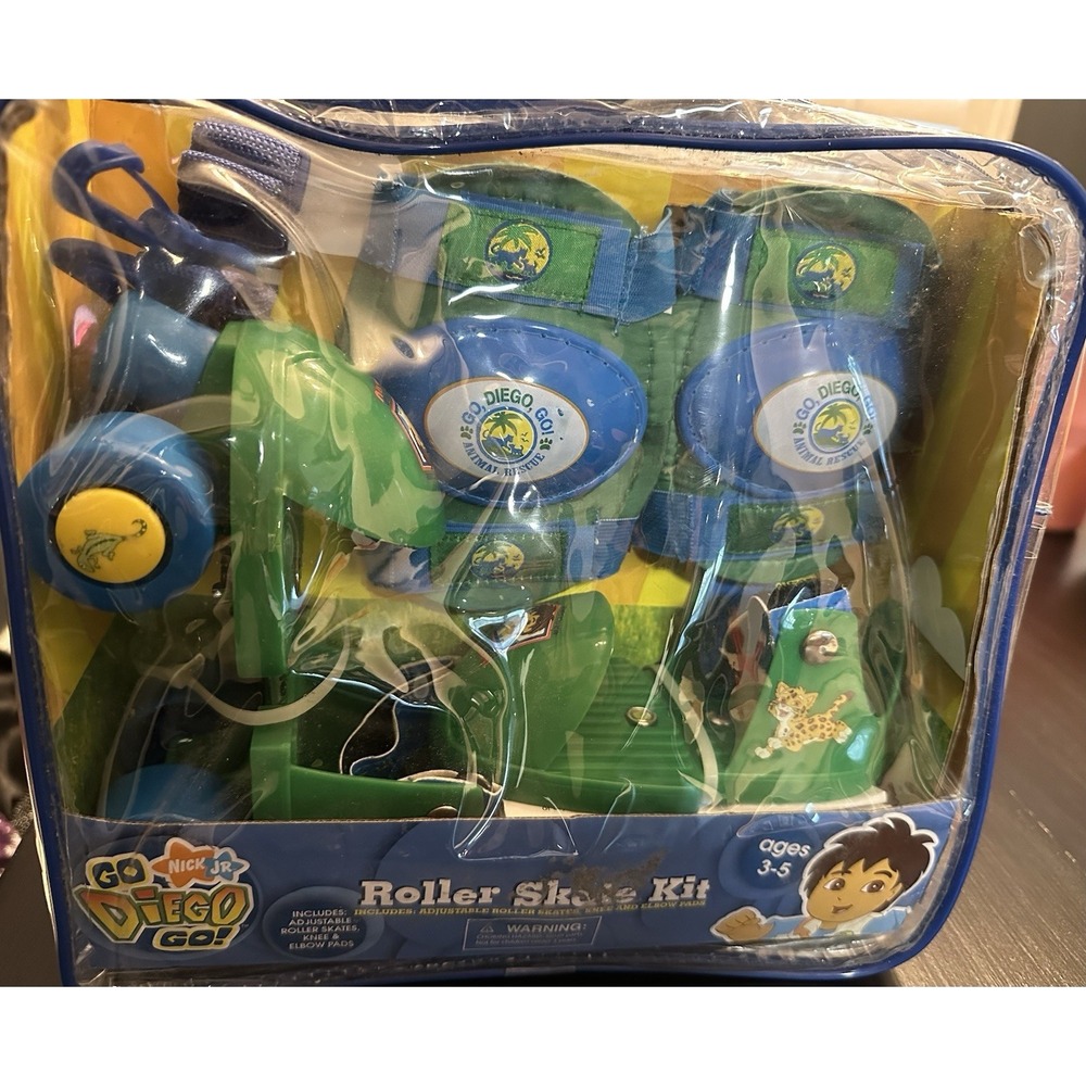 *Vtg 2007 New Nick Jr Go Diego Go Roller Skates Kit  Dora The‎ Explorer Ages 3-6